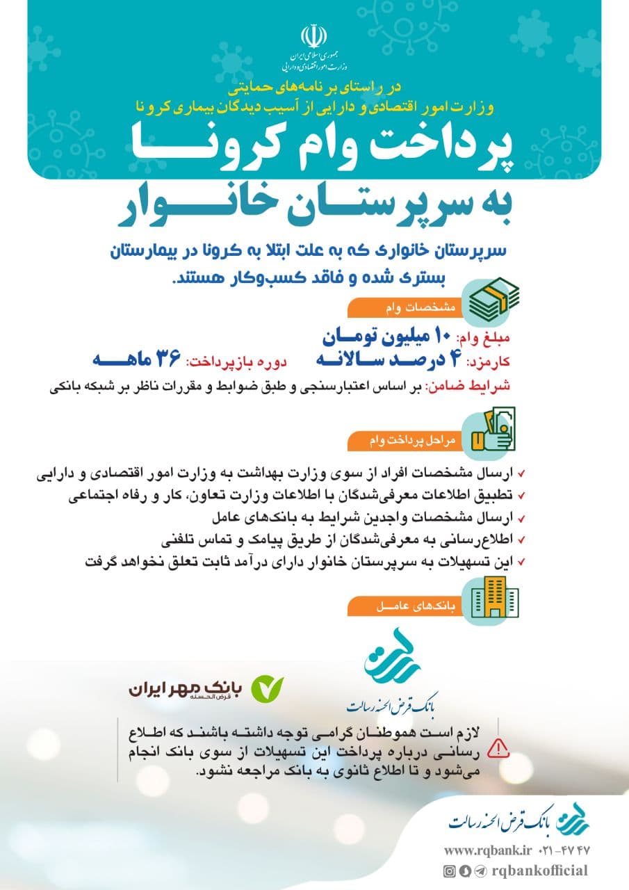 وام قرض‌الحسنه کرونا