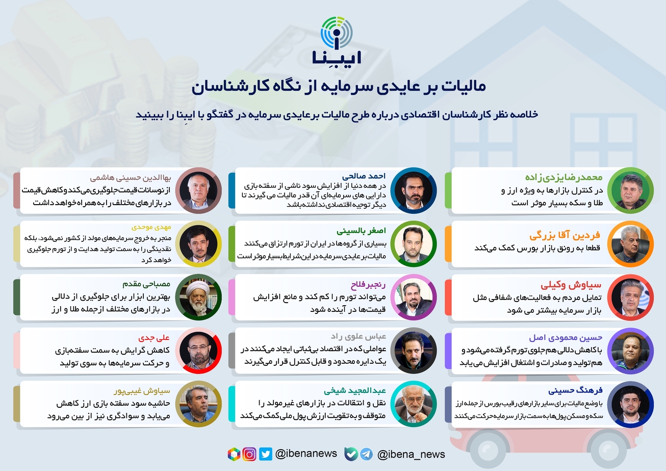 نظر کارشناسان اقتصادی درباره "مالیات بر عایدی سرمایه"