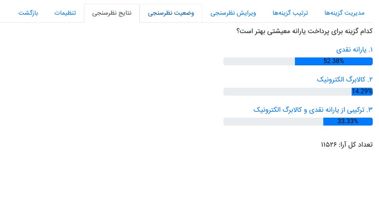نظر مخاطبان ایبِنا درباره نحوه پرداخت یارانه معیشتی نظر مخاطبان ایبِنا درباره نحوه پرداخت یارانه معیشتی