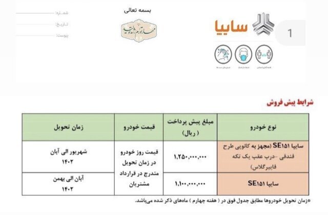 دومین طرح فروش سایپا ١۵١ در سال ١۴٠٢/ ثبتنام از ٢٣ اردیبهشت دومین طرح فروش سایپا ١۵١ در سال ١۴٠٢/ ثبتنام از ٢٣ اردیبهشت