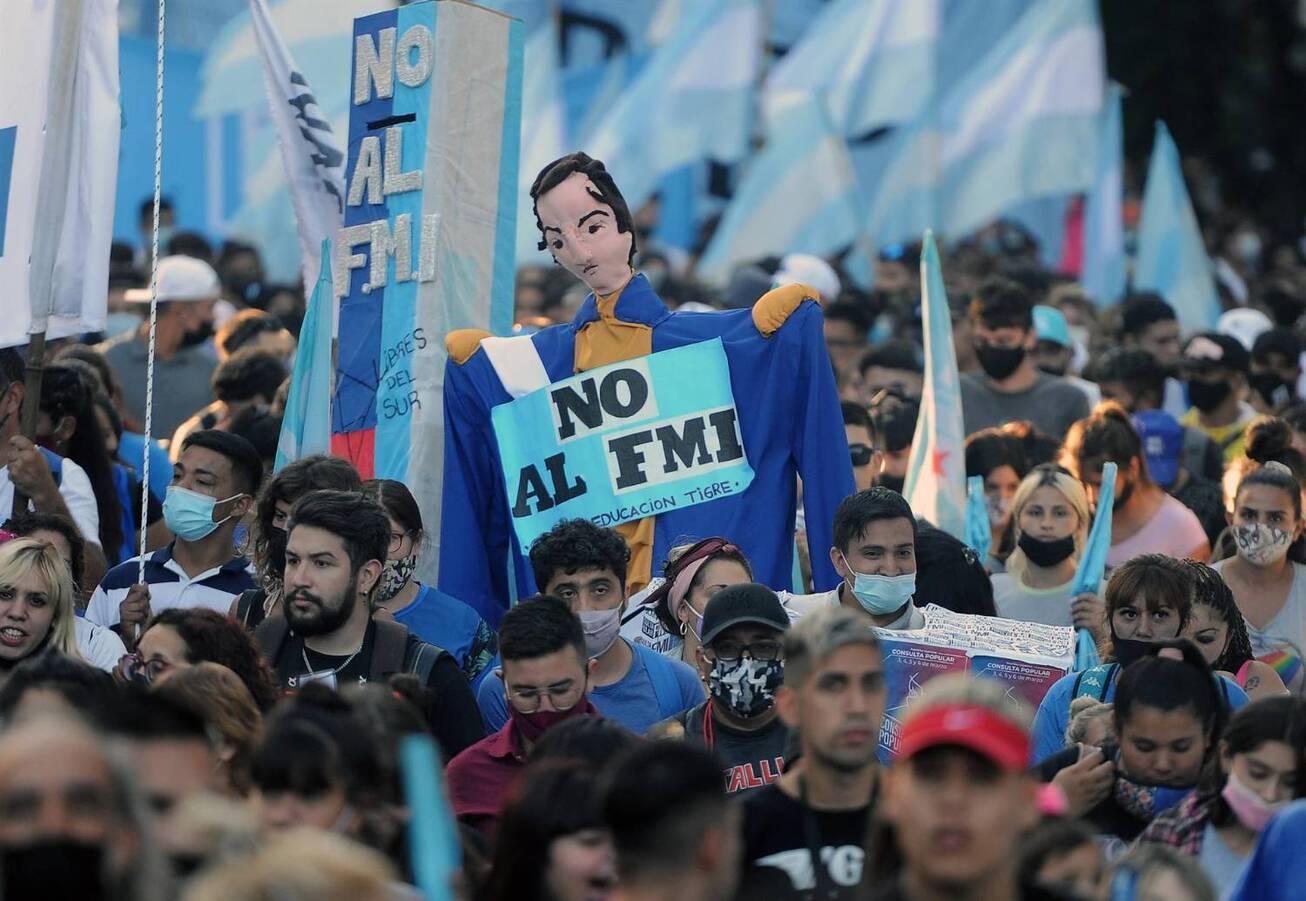 اعتراض کارگران آرژانتینی به صندوق بین&zwnj;المللی پول