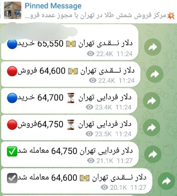 عقبگرد دوکاناله دلار تلگرامی در کمتر از ۴۸ ساعت/ احتمال ریزش بیشتر در بازار ارز بالاست عقبگرد دوکاناله دلار تلگرامی در کمتر از ۴۸ ساعت/ احتمال ریزش بیشتر در بازار ارز بالاست