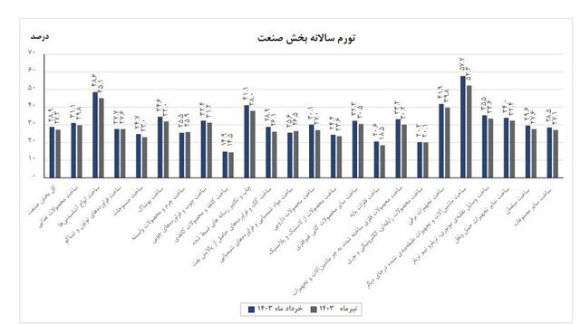 تورم بخش صنعت اعلام شد تورم بخش صنعت اعلام شد