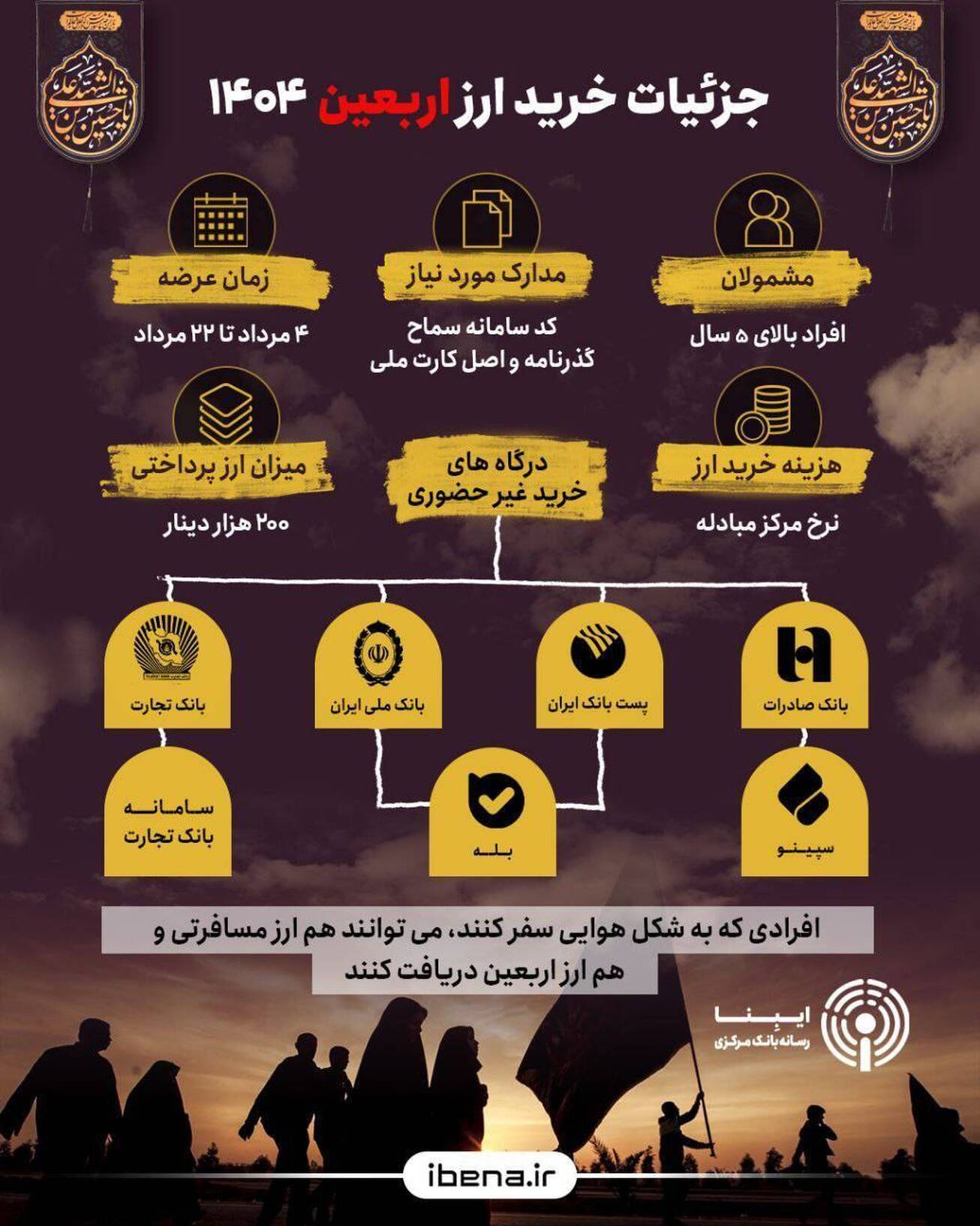 جزئیات خرید ارز اربعین ۱۴۰۴