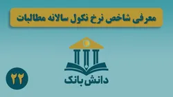 &laquo;معرفی شاخص نرخ نکول سالانه مطالبات&raquo;/ دانش&zwnj;بانک (۲۲)